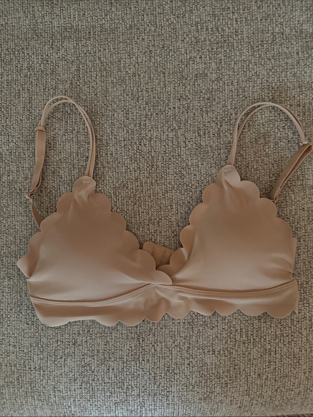 Anthropologie Scalloped Edge Bralette in Nude